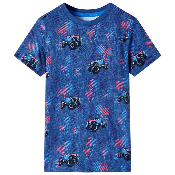 T-shirt pour enfants m&eacute;lange bleu fonc&eacute; 140