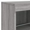 vidaXL Buffet avec lumières LED sonoma gris 202x37x67 cm