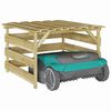 vidaXL Garage pour tondeuse &agrave; gazon Marron 84 x 80 x 56 cm