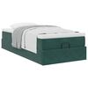 vidaXL Cadre de lit ottoman avec matelas vert fonc&eacute; 90x190 cm velours