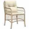 vidaXL Ensemble de salle &agrave; manger pour jardin 5 pcs Beige polyrotin