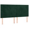 vidaXL Cadre de lit sans matelas vert fonc&eacute; velours