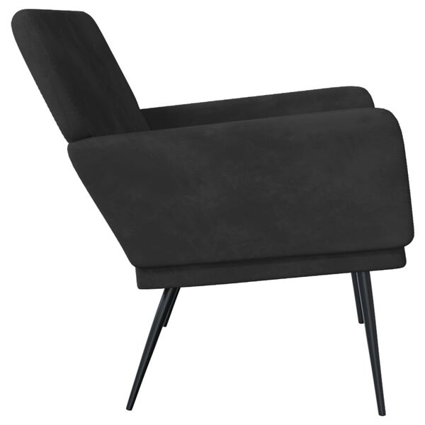 vidaXL Banc Noir 108x79x79 cm Velours