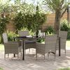 vidaXL Ensemble de salle &agrave; manger pour jardin 5 pcs Gris polyrotin
