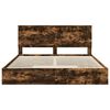 vidaXL Lit de Rangement Ch&ecirc;ne fum&eacute; 180 x 200 cm Bois d'ing&eacute;nierie