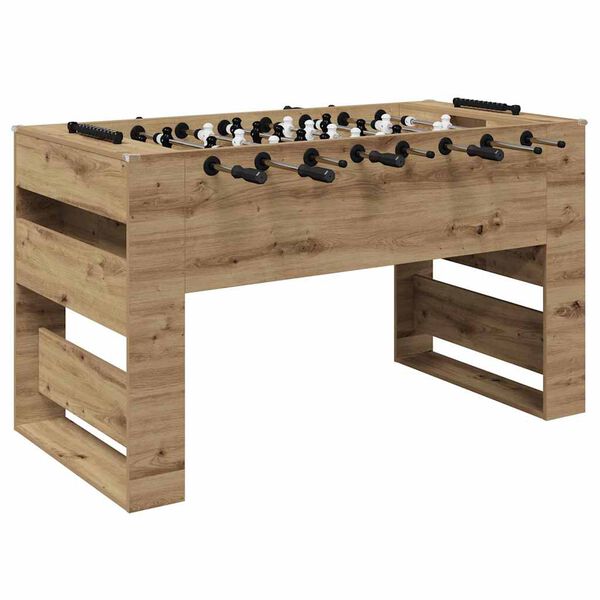 vidaXL Table de Football Ch&ecirc;ne artisanal 146,5 x 74 x 85 cm