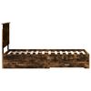 vidaXL Cadre de lit Ch&ecirc;ne Fum&eacute; et Argent 70 x 190 cm Bois d'ing&eacute;nierie