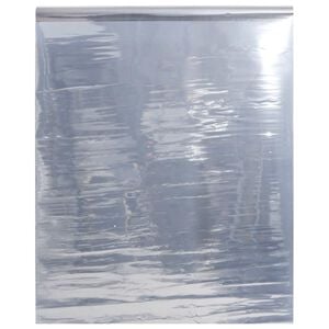 vidaXL Film solaire &agrave; effet r&eacute;fl&eacute;chissant statique argent&eacute; 90x500 cm
