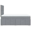 vidaXL Sommier &agrave; lattes de lit avec matelas Gris clair 120x200cm Tissu