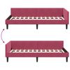 vidaXL Cadre de lit d'angle avec t&ecirc;te de lit Bordeaux 90 cm x 190 cm