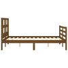 vidaXL Cadre de lit sans matelas marron miel 140x190 cm bois massif