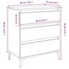 vidaXL Buffet Blanc brillant 60x35x70 cm Bois d'ing&eacute;nierie