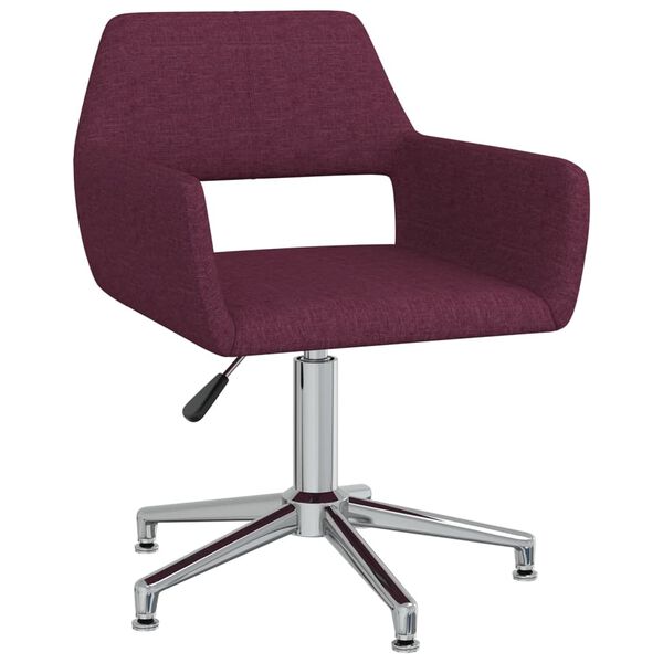 vidaXL Chaise pivotante de salle &agrave; manger Violet Tissu