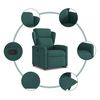vidaXL Fauteuil inclinable vert fonc&eacute; tissu
