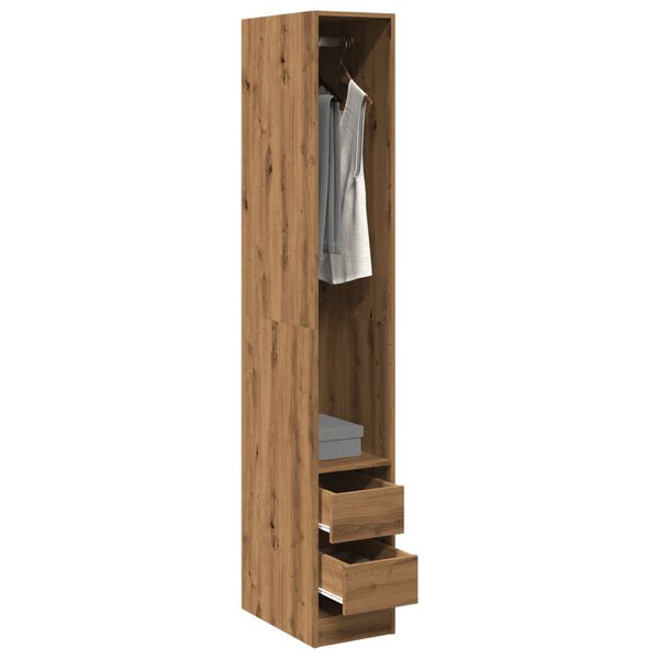 vidaXL Garde-robe ch&ecirc;ne artisanal 30x50x200 cm bois d'ing&eacute;nierie