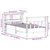 vidaXL Cadre de lit sans matelas cire marron 90x200 cm bois pin massif