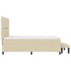 vidaXL Lit &agrave; ressorts avec matelas Cr&egrave;me 160 x 200 cm tissu