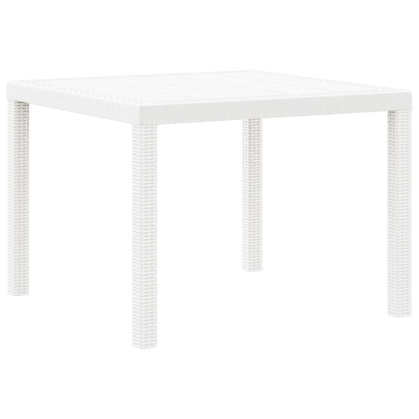 vidaXL Ensemble de salle à manger pour jardin 3 pcs Blanc Rattan Polt