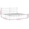 vidaXL Cadre de lit m&eacute;tal sans matelas et t&ecirc;te de lit blanc 180x200 cm