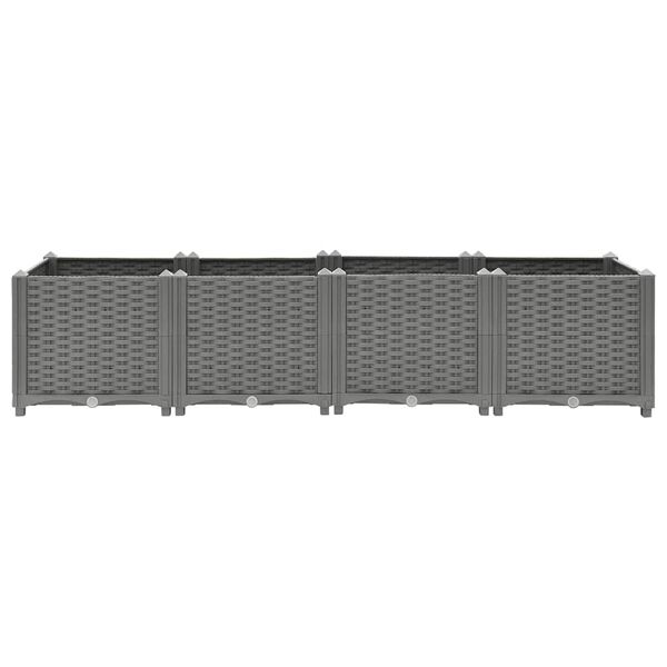 vidaXL Lit sur&eacute;lev&eacute; gris clair 160x40x38 cm Polypropyl&egrave;ne