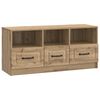 vidaXL Meuble TV Ch&ecirc;ne artisanal 102 x 34,5 x 47 cm Bois d'ing&eacute;nierie