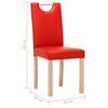 vidaXL Chaises &agrave; manger lot de 6 rouge similicuir