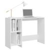vidaXL Bureau d'ordinateur portable blanc bois d'ingénierie