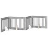 vidaXL Porte de chien pliable avec supports 4 pc Sonoma gris 321 cm
