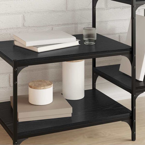 vidaXL &Eacute;tag&egrave;re &agrave; livres 4 pcs Noir 60 x 40 x 1,5 cm Bois d'ing&eacute;nierie