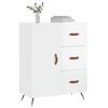 vidaXL Buffet Blanc brillant 69,5x34x90 cm Bois d'ing&eacute;nierie
