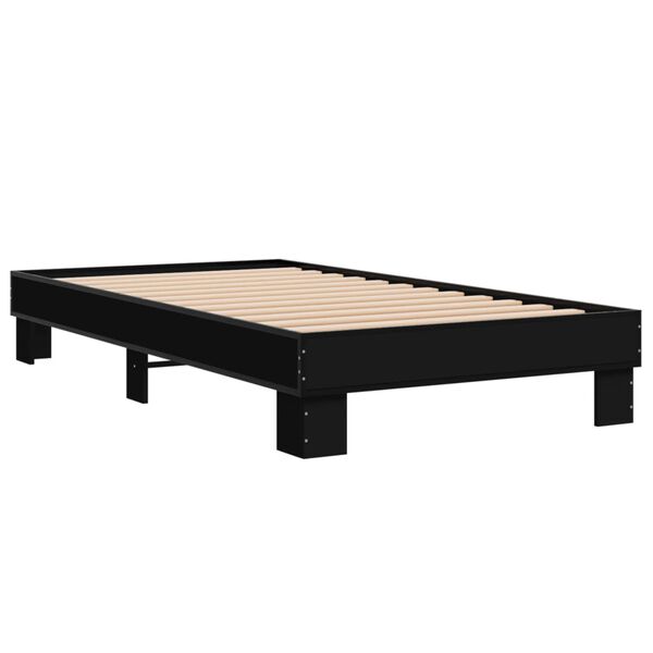 vidaXL Cadre de lit sans matelas noir 75x190 cm