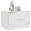 vidaXL Table basse blanc 67x50x44 cm acier