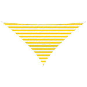 vidaXL Voile d'ombre Jaune et blanc 2,5 x 2,5 x 3,5 m