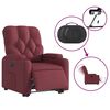 vidaXL Fauteuil inclinable &eacute;lectrique rouge bordeaux tissu