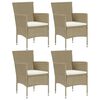 vidaXL Ensemble &agrave; manger de jardin 5 pcs Beige