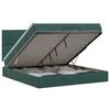 vidaXL Lit ottoman avec matelas Vert fonc&eacute; 140 x 190 cm Velours