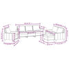 vidaXL Ensemble de canap&eacute;s 4 pcs avec coussins Cr&egrave;me Tissu