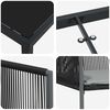 vidaXL Ensemble de salle &agrave; manger pour jardin 7 pcs Noir Rotin PE