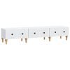 vidaXL Meuble TV Blanc 147 x 34,5 x 30 cm Bois d'ing&eacute;nierie