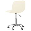 vidaXL Chaises pivotantes &agrave; manger lot de 4 Cr&egrave;me Tissu