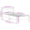 vidaXL Cadre de lit sans matelas cire marron 90x190 cm bois pin massif