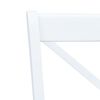 vidaXL Chaises &agrave; manger lot de 4 blanc et bois clair bois h&eacute;v&eacute;a massif