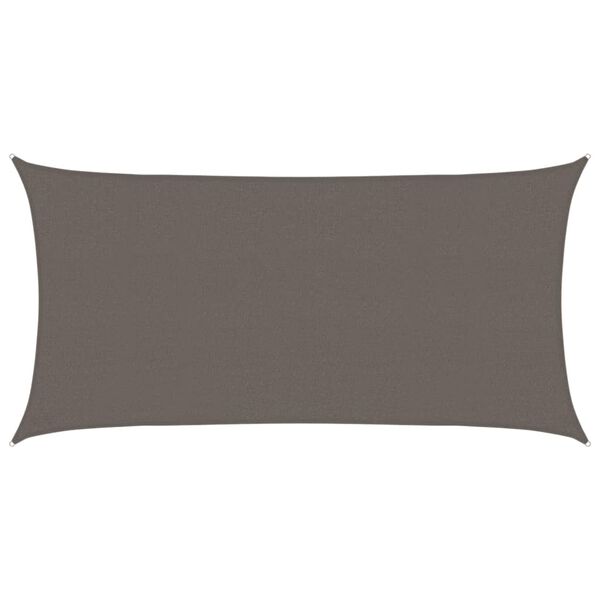 vidaXL Voile d'ombrage 160 g/m&sup2; Anthracite 2,5x5 m PEHD