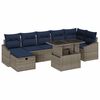 vidaXL Ensemble de canap&eacute; de jardin avec coussin 8 pcs Gris polyrotin