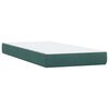 vidaXL Sommier à lattes de lit et matelas vert foncé 80x210 cm velours