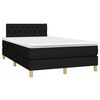 vidaXL Sommier &agrave; lattes de lit avec matelas LED Noir 120x200 cm Tissu
