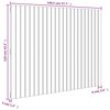 vidaXL T&ecirc;te de lit murale Gris 146,5x3x110 cm Bois massif de pin