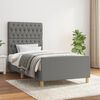 vidaXL Cadre de lit sans matelas gris fonc&eacute; 100x200 cm tissu