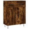 vidaXL Buffet haut Ch&ecirc;ne fum&eacute; 69,5x34x180 cm Bois d'ing&eacute;nierie