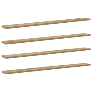 vidaXL &Eacute;tag&egrave;re &agrave; livres 3 niveaux 4 pc 100 x 10 x 1,5 cm Marron